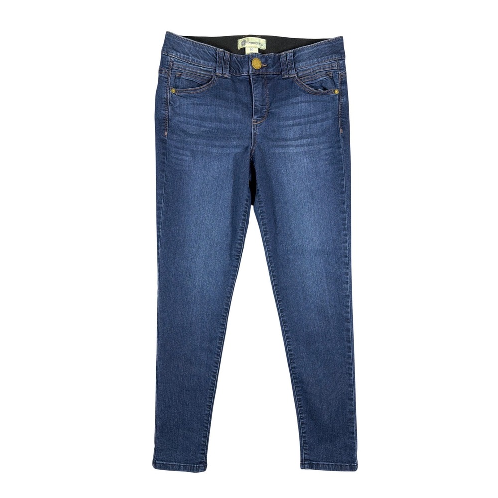 Democracy Ab Solution Skinny Jeans Womens 10 Dark‎ Wash Stretch Denim Shaping